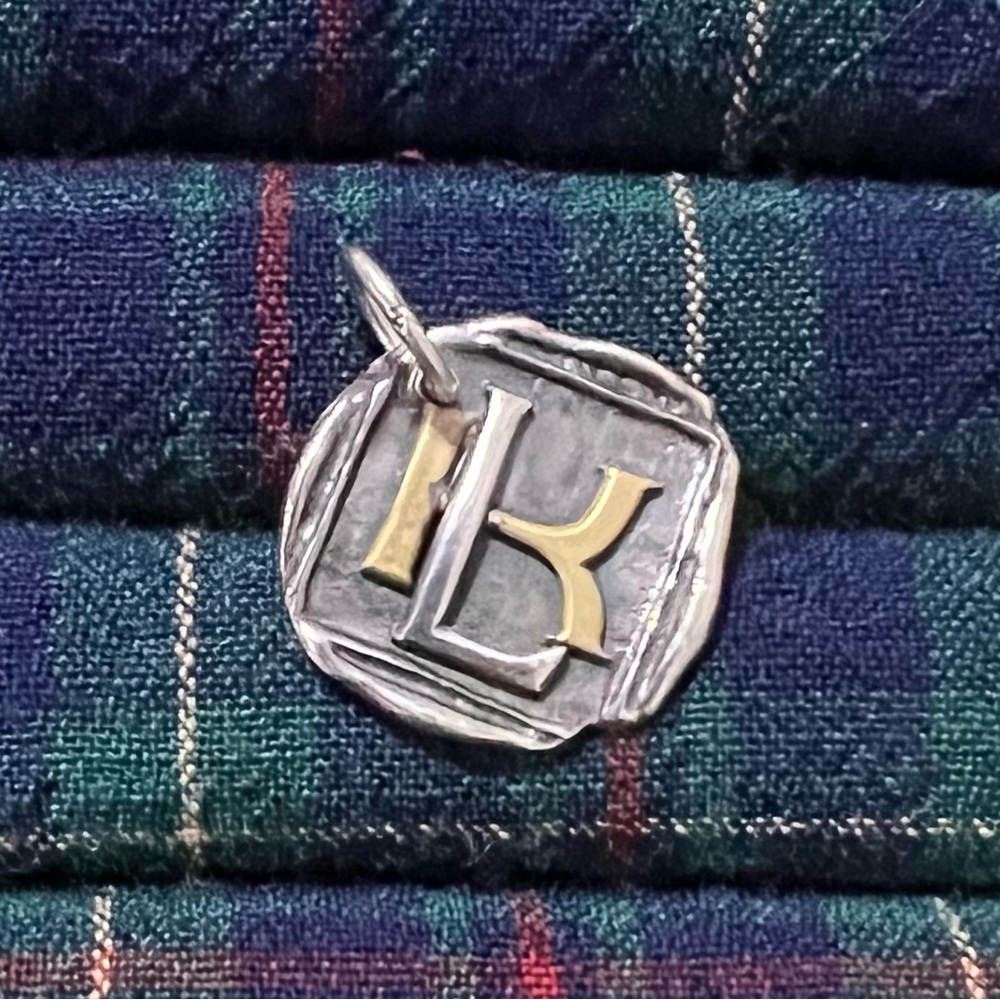 Waxing Poetic Silver and Brass Pendant